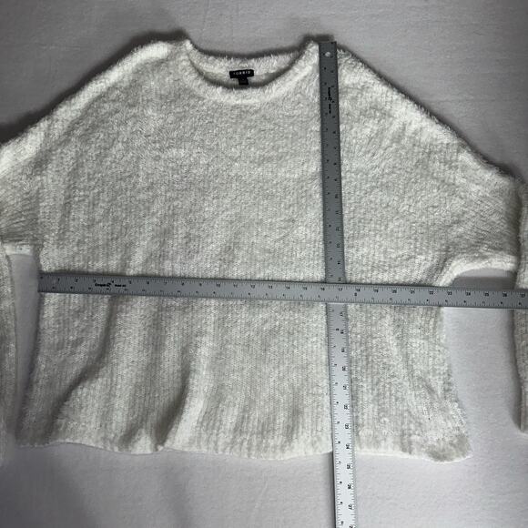 Torrid Women’s Fluffy Textured Sweater Off White Soft Cozy Fuzzy Pullover Size 1 - Picture 3 of 8